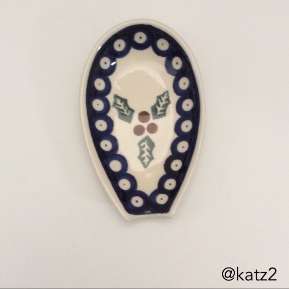 Boleslawiec Polish Pottery Spoon Rest NWOT - Picture 2 of 3